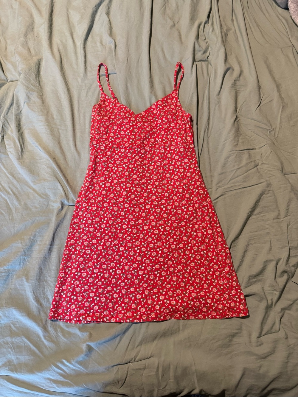 Hollister Red Floral Mini Slip Dress
